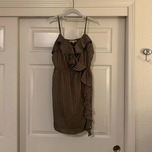 Giani Bini y2k Olive Ruffled Mini Dress